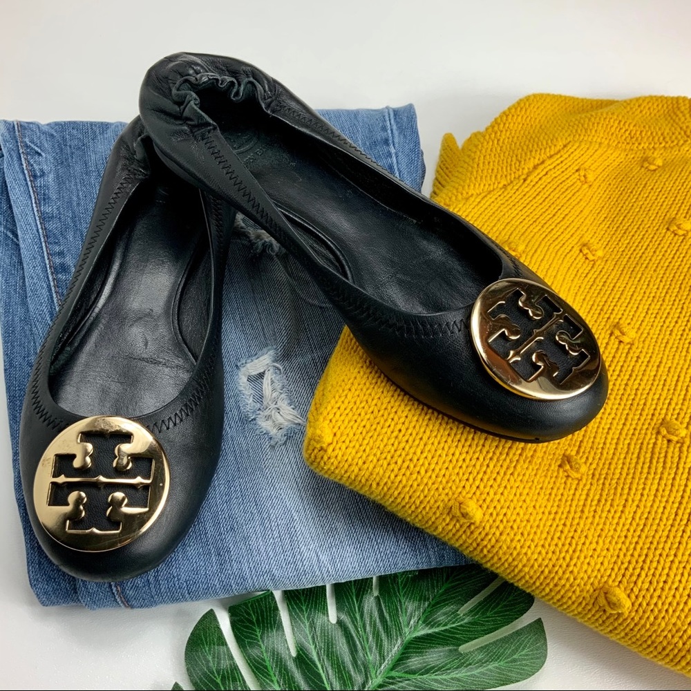 SOLD ***TORY BURCH Reva Black Flats. SZ 8.5 - Picture 12 of 15